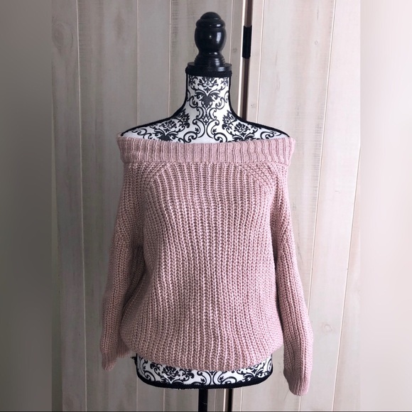 SOLD OUT Blush Off Shoulder Sweater S M L XL - Picture 3 of 5